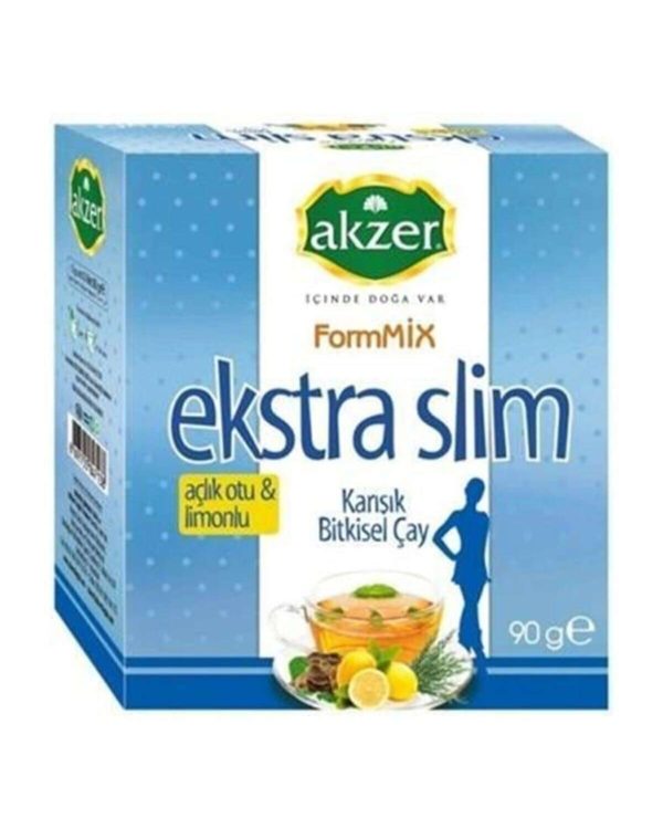 Akzer For Mix Ekstra Slim Açlık Otu Limonlu Karışık Bitki Çayı 60lı 90gr