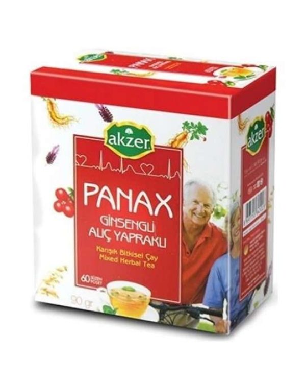 Akzer Panax Çayı Ginsengli Alıç Yap. Karışık Bitki Çayı 60lı 90gr