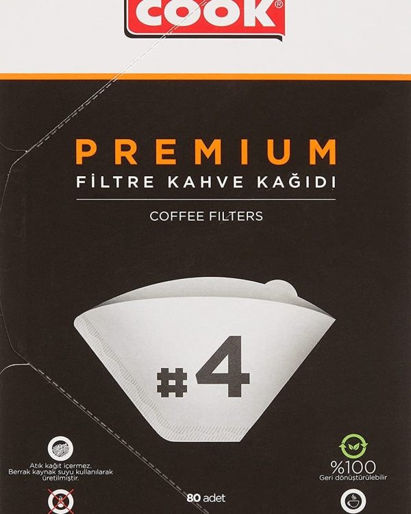Cook Premium Filtre Kahve Kağıdı 4No 80li