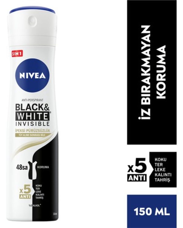 Nivea Deodorant Bayan Black&White İnv.İpeksi 150ml