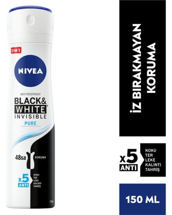 Nivea Deodorant Bayan Black&White İnv.Pure 150ml