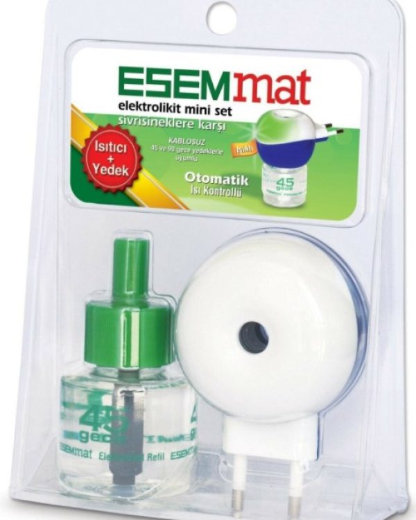 Esemmat Elektrolikit Mini Set Sivrisineklere Karşı Isıtıcı+Yedek