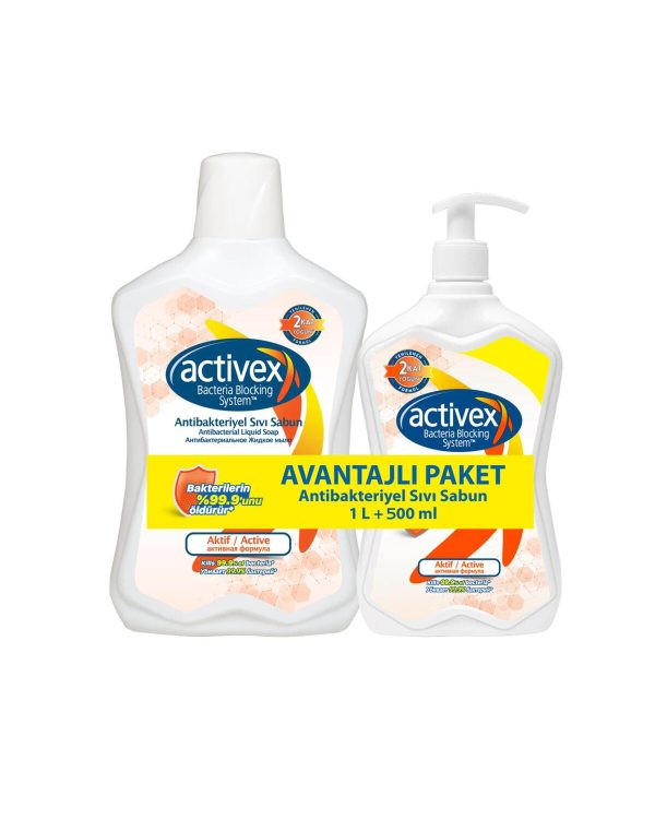 Activex Antibakteriyel Sıvı Sabun Aktif 1lt+500ml
