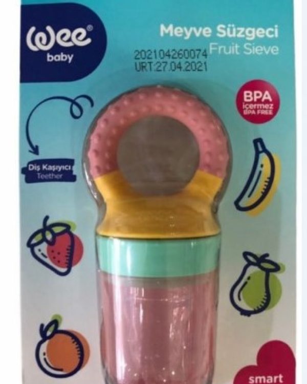 Wee Baby Meyve Süzgeci Diş Kaşıyıcılı Pembe&Sarı&Yeşil K:207